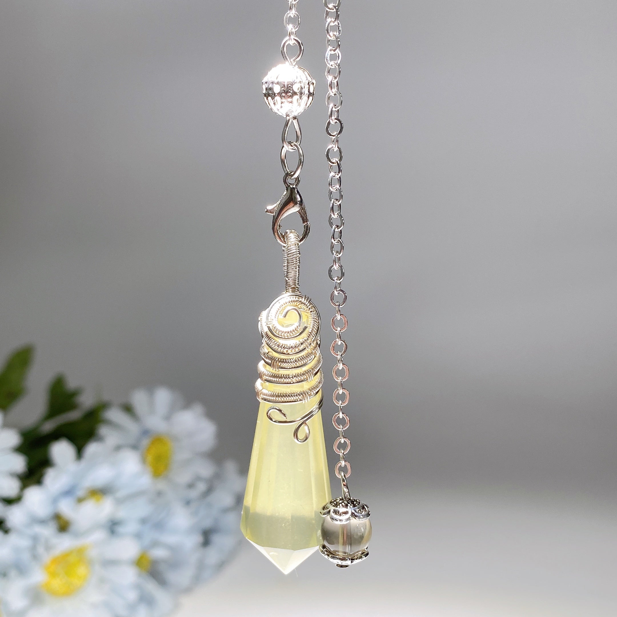 29cm Crystal Healing Pendulum for Energy Balancing