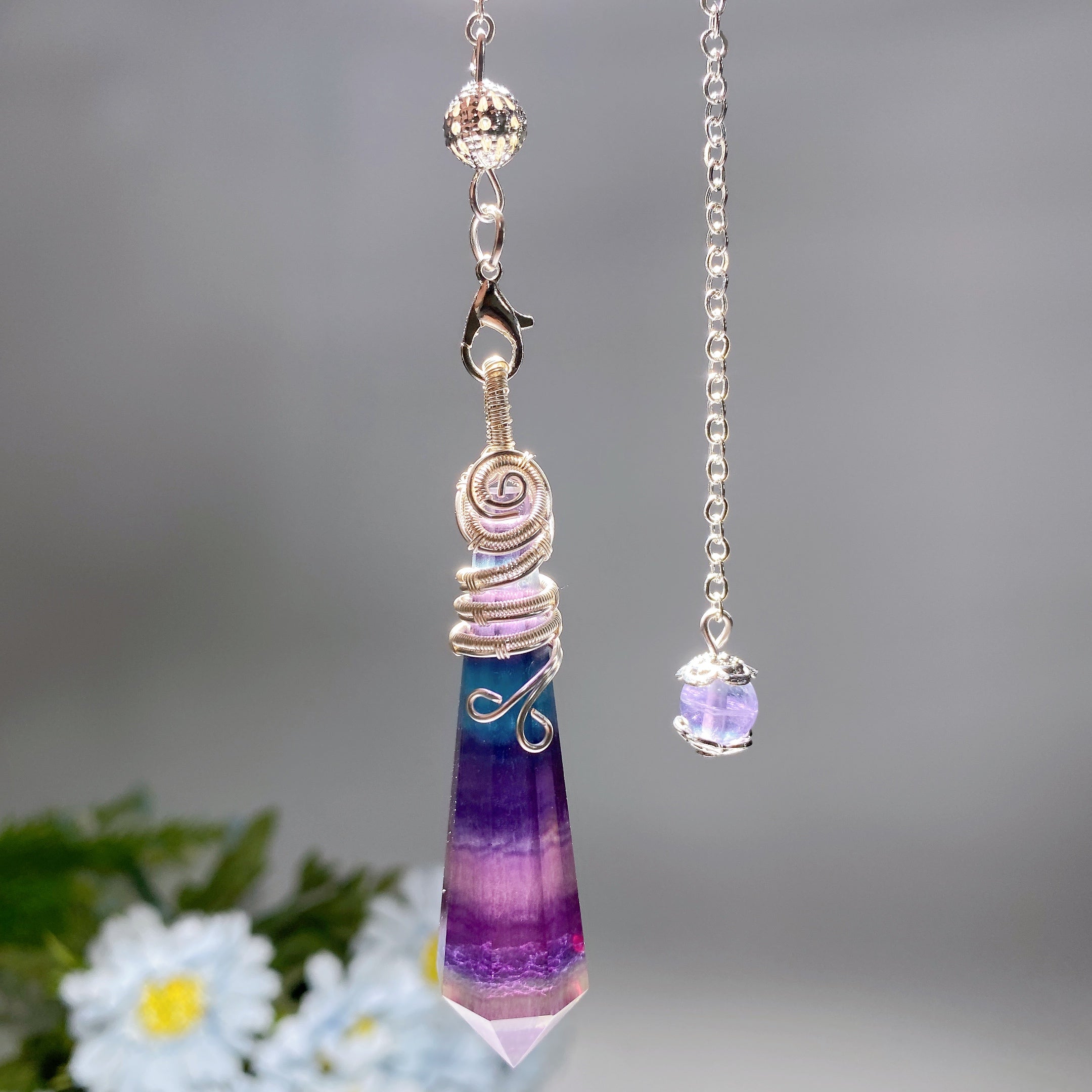29cm Crystal Healing Pendulum for Energy Balancing