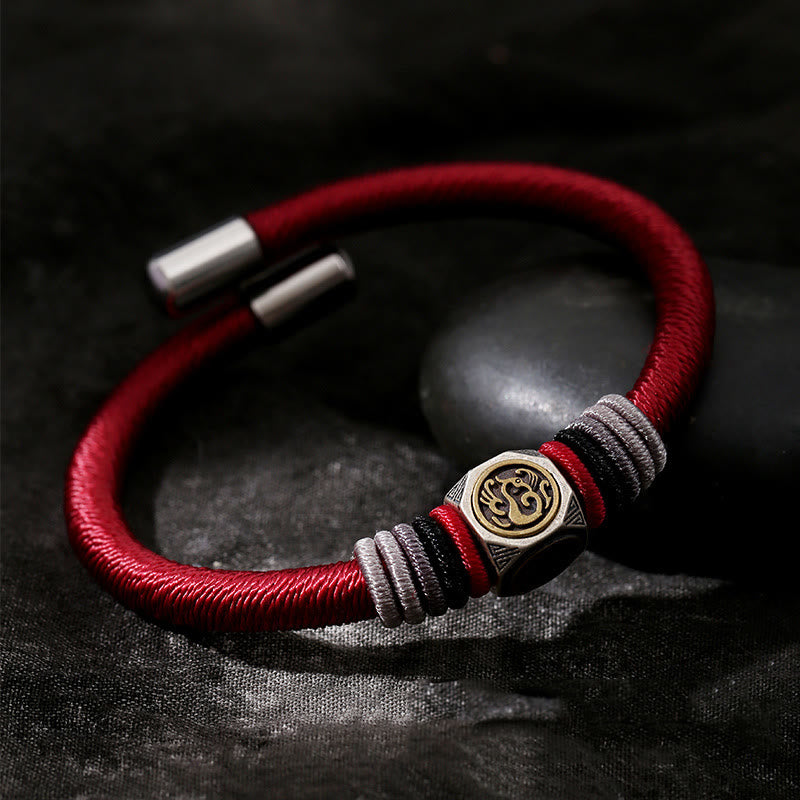 925 Sterling Silver King Kong Knot Faith Strength Bracelet