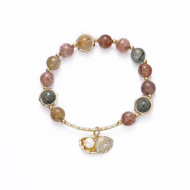 8mm Colorful Rutilated Quartz Protection Bracelet