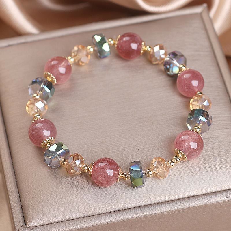 Strawberry Quartz Positive Bracelet for Love & Healing