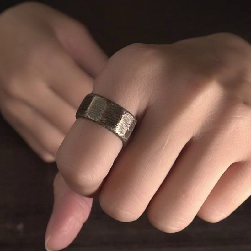 Adjustable Copper Brass Wealth Ring | Spiritual Healing & Luck