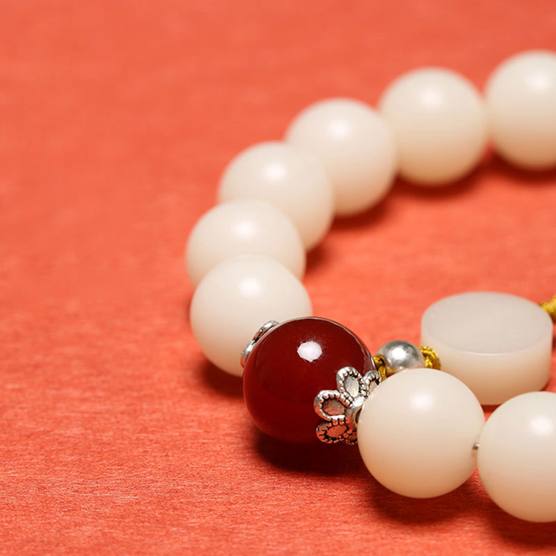 Unisex Obsidian Wrist Mala Bracelet for Meditation & Peace