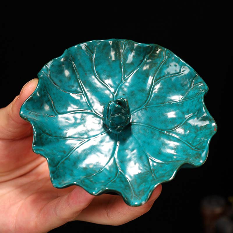 Tibetan Lotus Ceramic Incense Burner | Blessing Decor