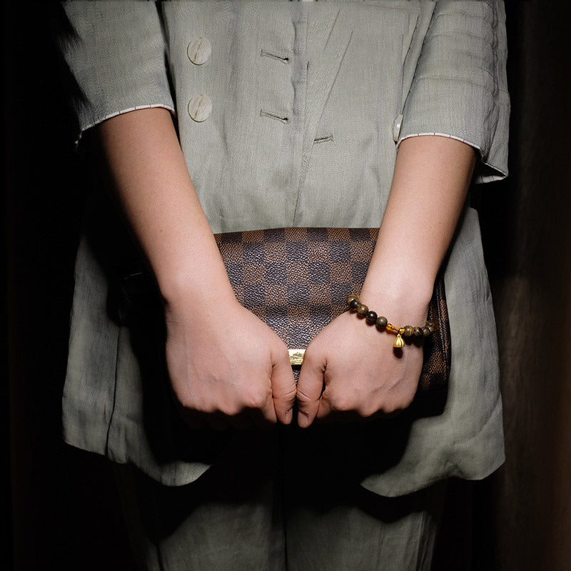 8mm Brunei Agarwood Lotus Peace & Strength Bracelet