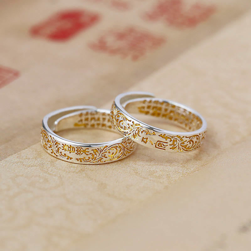 Adjustable Lotus Ring Copper Peace & Joy Tang Dynasty Design