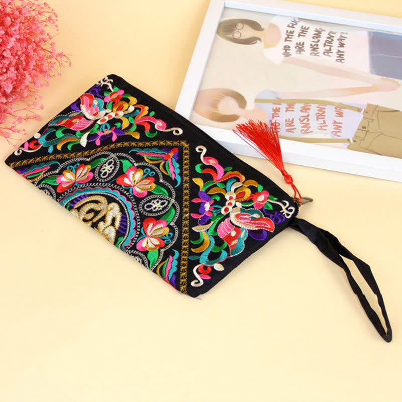 Dragon Butterfly Spiritual Cosmos Flower Wallet 14x25cm