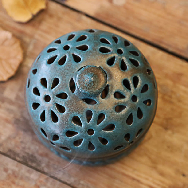 8.5cm Ceramic Incense Burner for Meditation and Relaxation