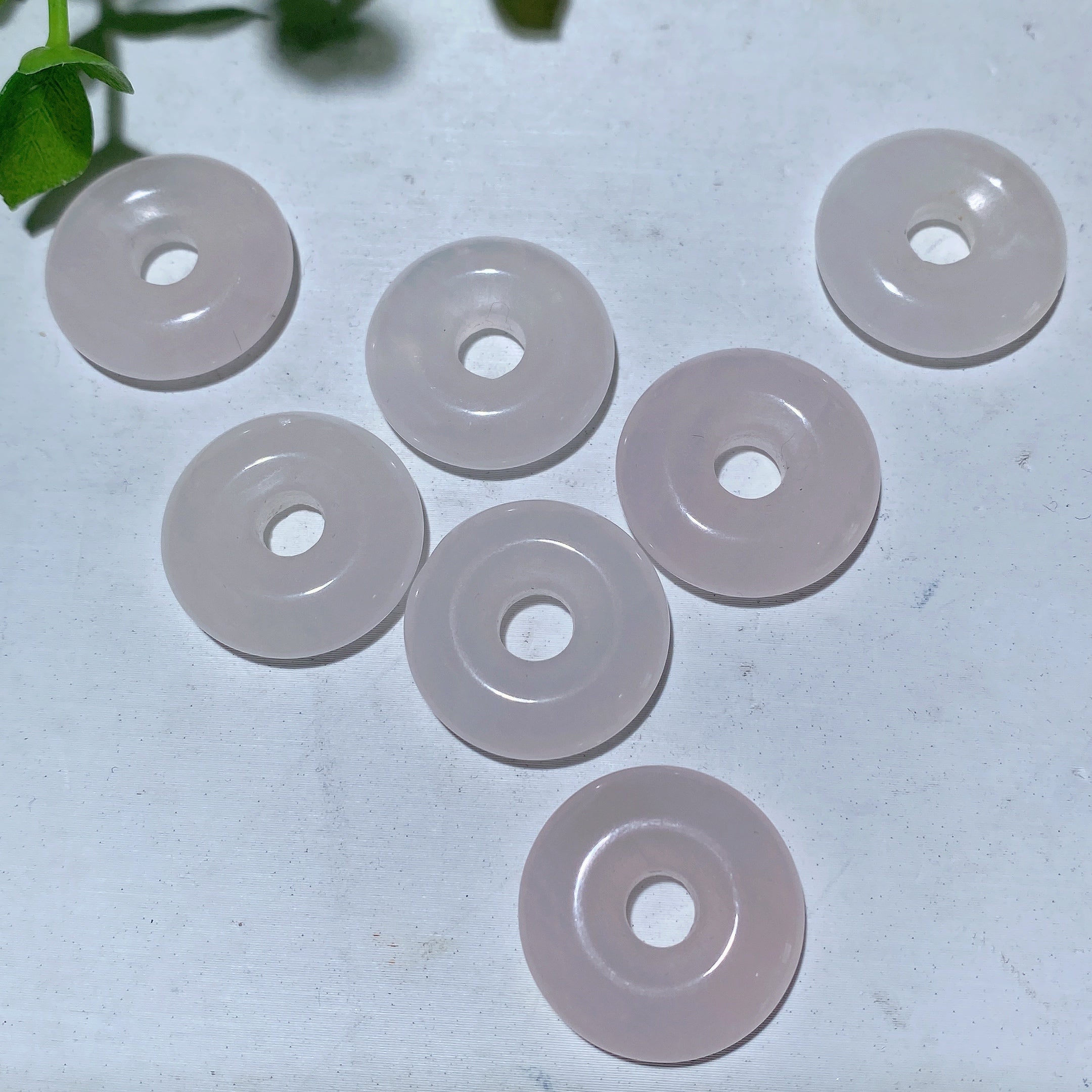 2cm Mixed Crystal Mini Donut Pendant Spiritual Necklace