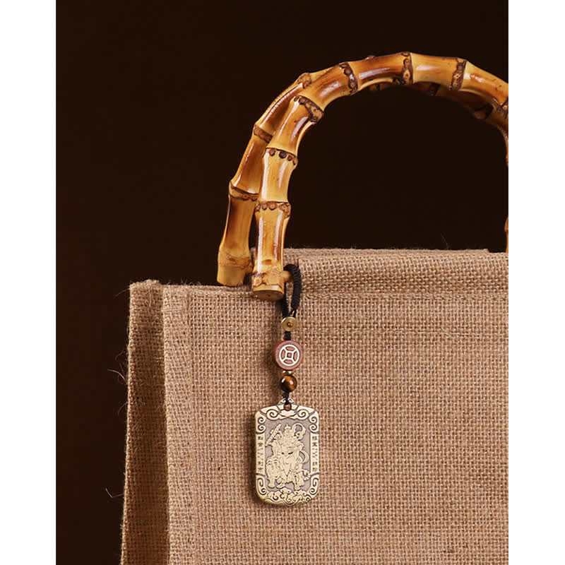 Tiger Eye God of Wealth Necklace | Copper Protection Charm