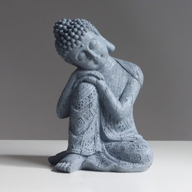 Tibetan Meditating Buddha Serenity Resin Statue