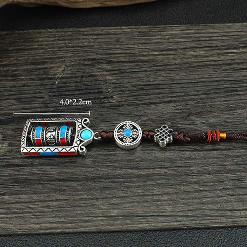 Om Mani Padme Hum Prayer Wheel Keychain | Spiritual Decoration