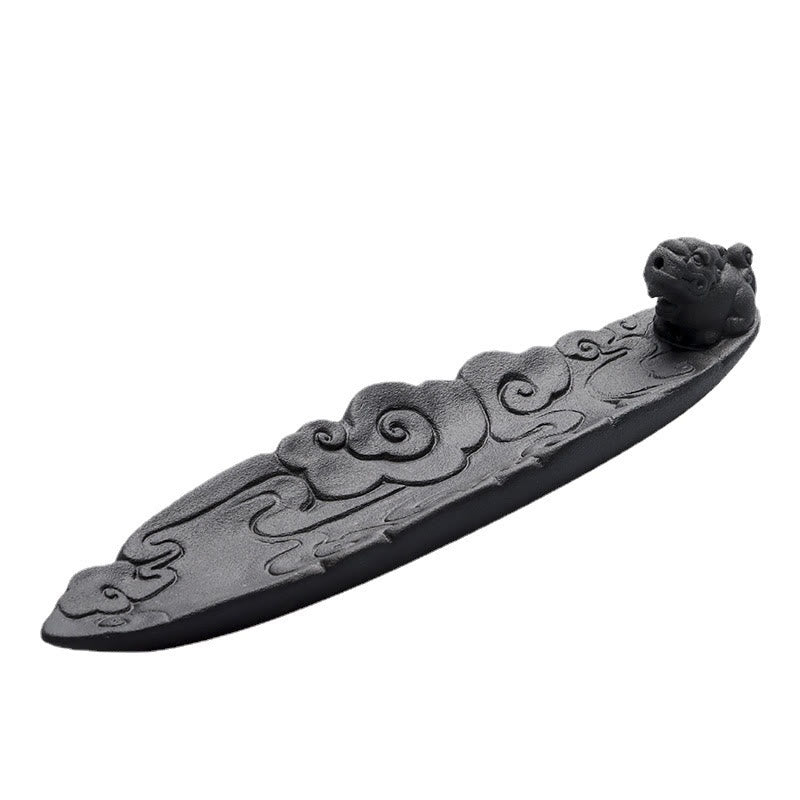 Ceramic Auspicious Clouds Pixiu Incense Burner for Meditation