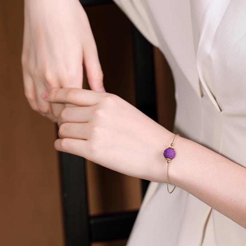 Purple Mica Stone Spiritual Necklace & Bracelet Set