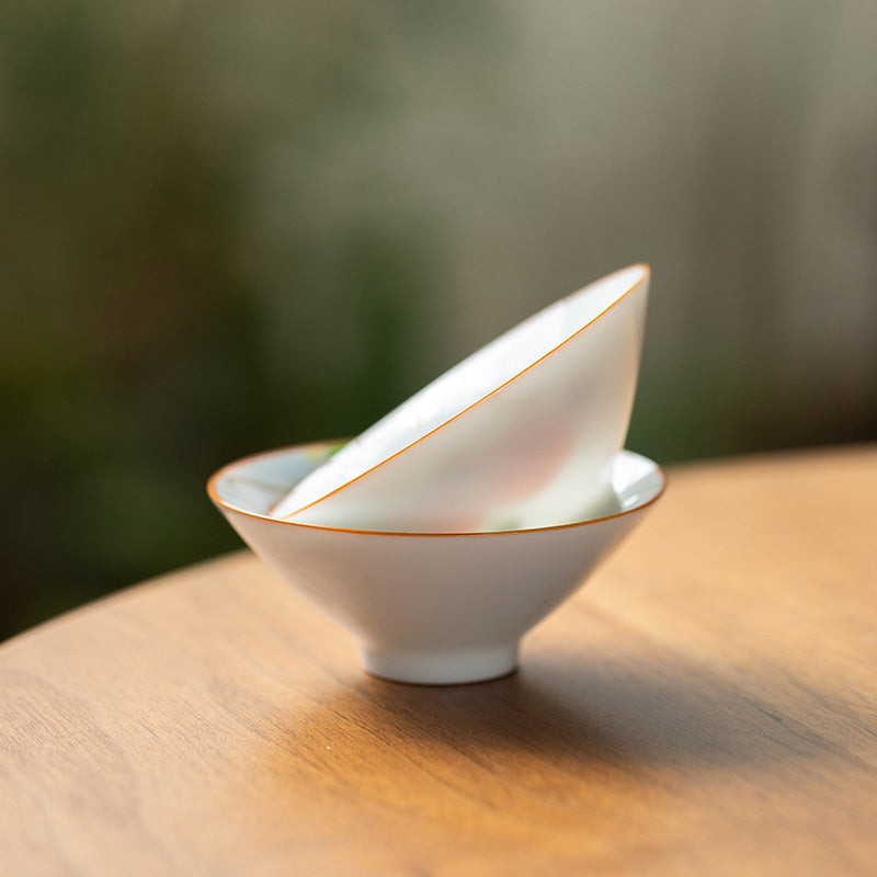 Mandala Koi Fish Lotus Ceramic Tea Cup 50ml Harmony