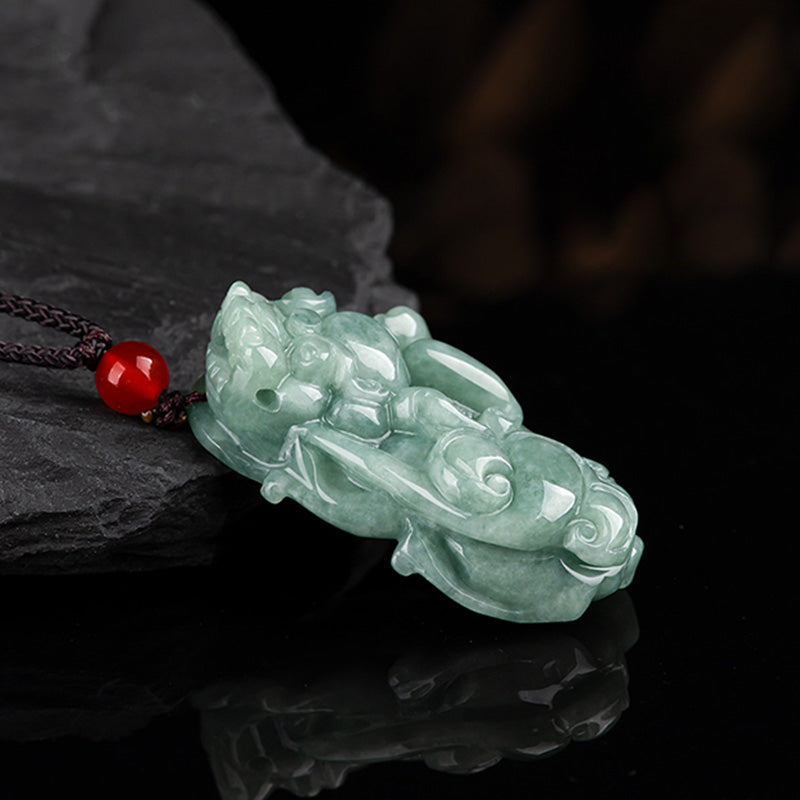 Jade PiXiu Wealth Luck Necklace | Prosperity Charm