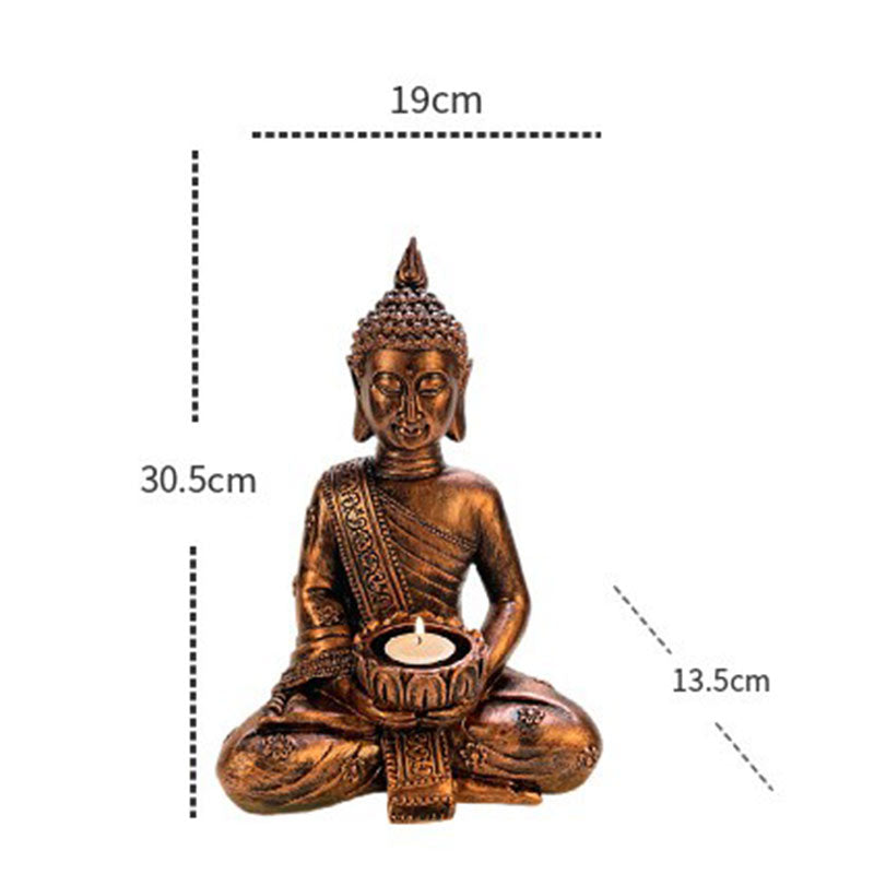 Tibetan Buddha Blessing Candlestick Decoration 19cm