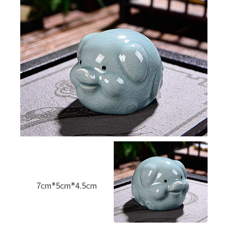 Chinese Zodiac Ceramic Tea Pet for Wealth & Prosperity
