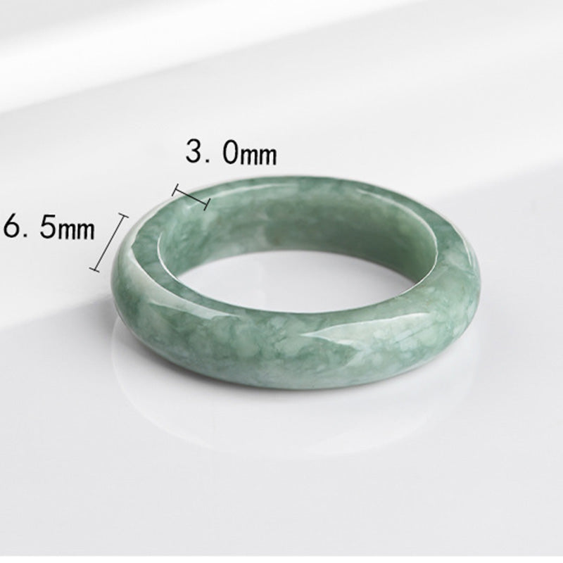 Jade Abundance Healing Ring | Natural Stone 6.5mm Width