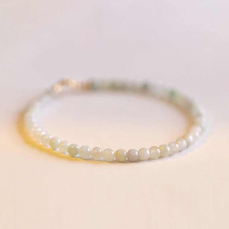 2mm Jade 14k Gold Plated Luck Bracelet