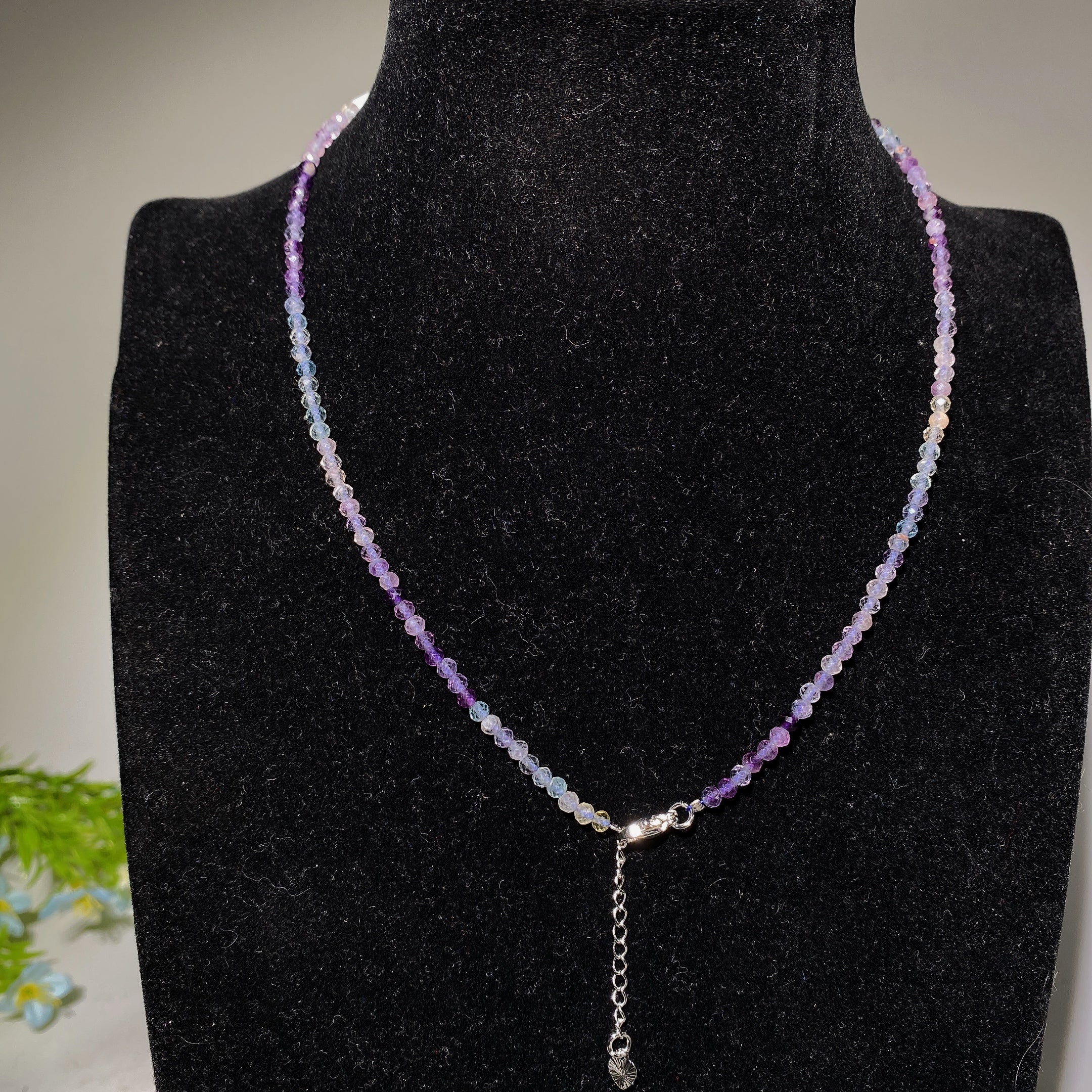 2mm Mixed Crystal Faceted Spiritual Necklace Healing Energy