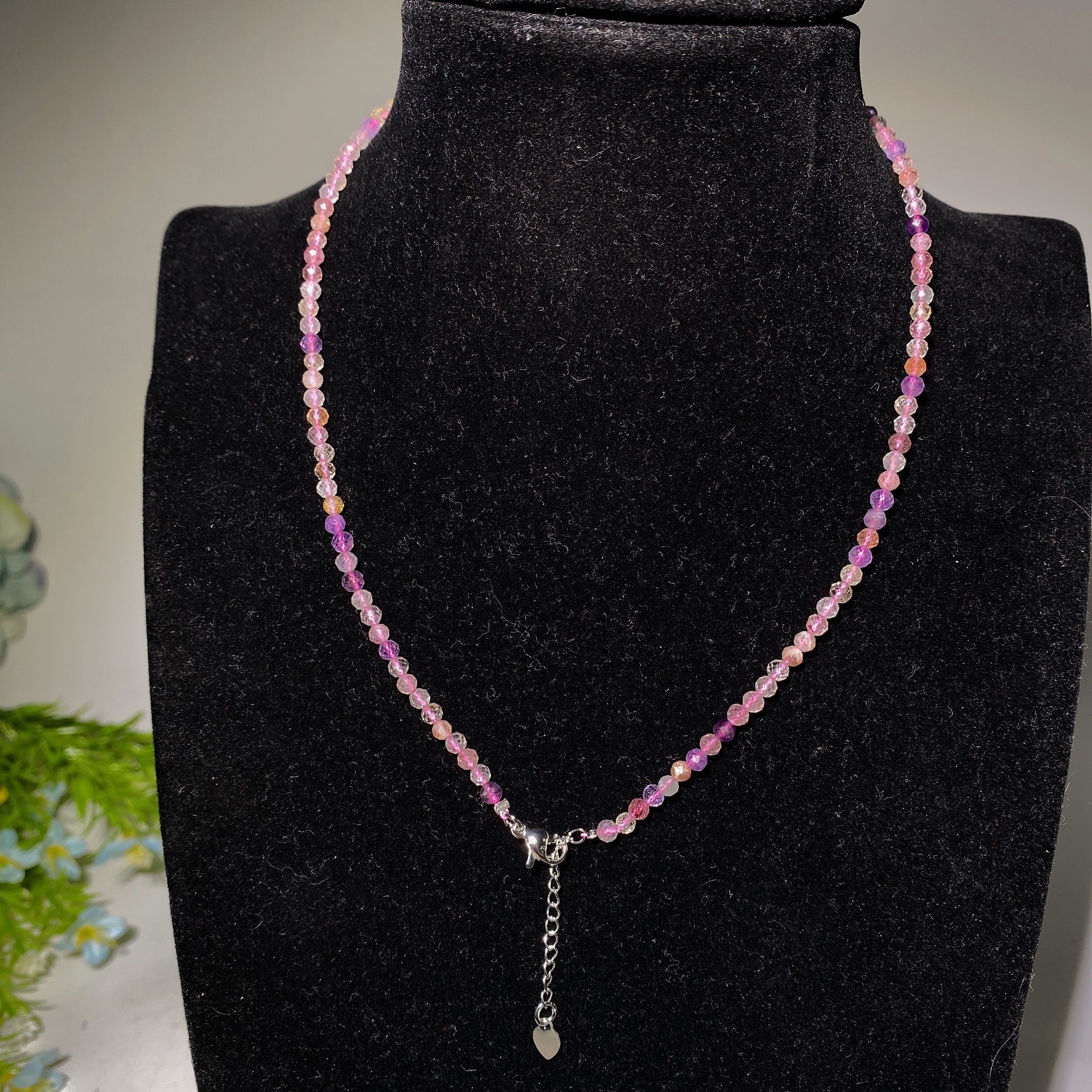 2mm Mixed Crystal Faceted Spiritual Necklace Healing Energy