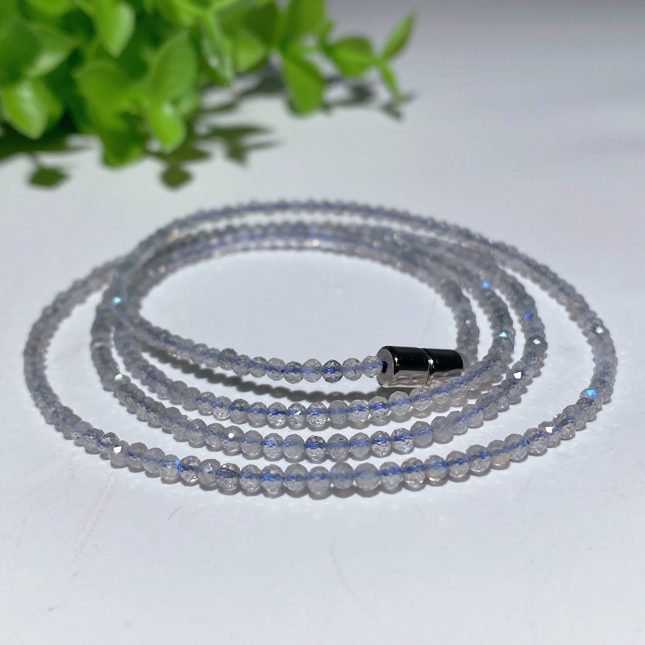 2mm Mixed Crystal Spiritual Healing Necklace Magnetic Buckle