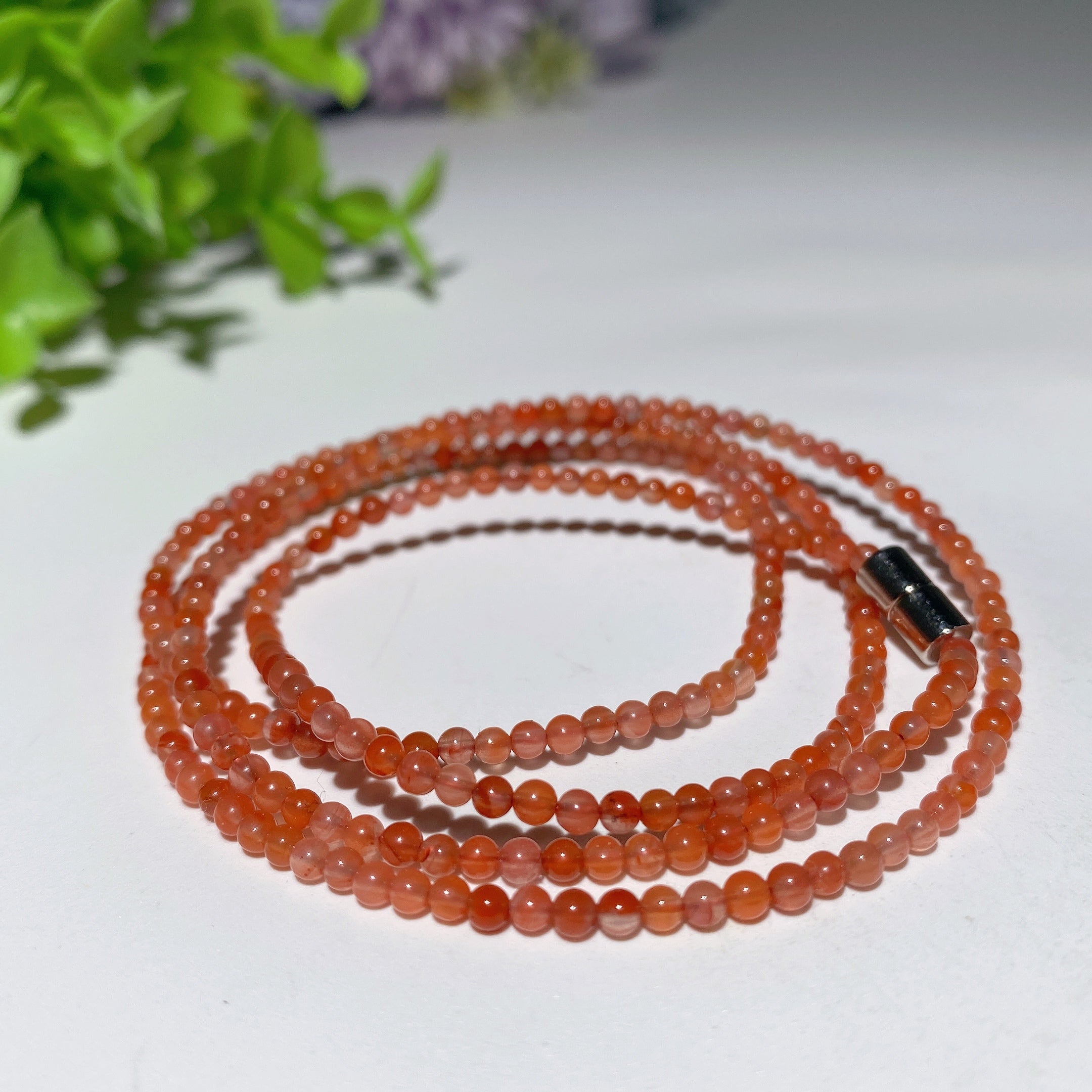 2mm Mixed Crystal Spiritual Healing Necklace Magnetic Buckle