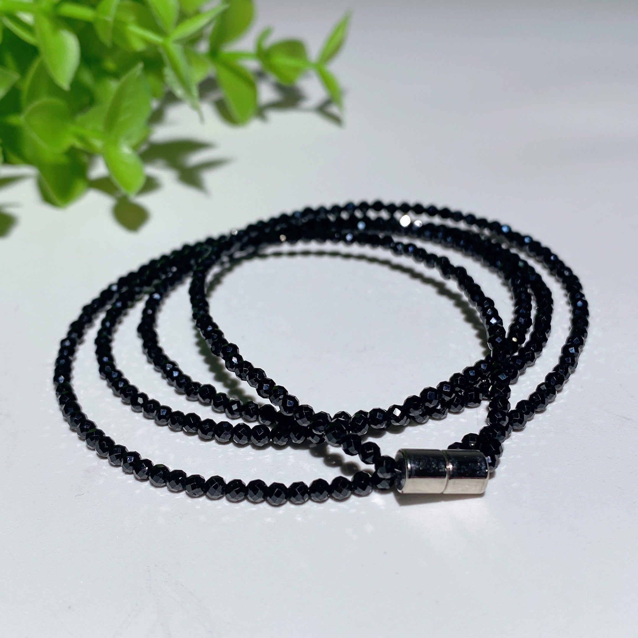 2mm Mixed Crystal Spiritual Healing Necklace Magnetic Buckle