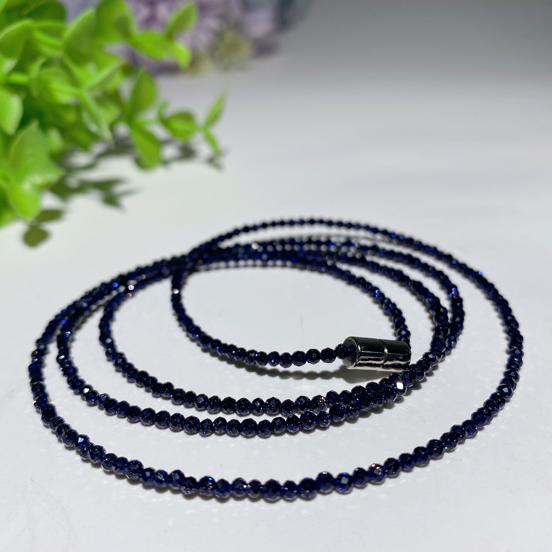 2mm Mixed Crystal Spiritual Healing Necklace Magnetic Buckle