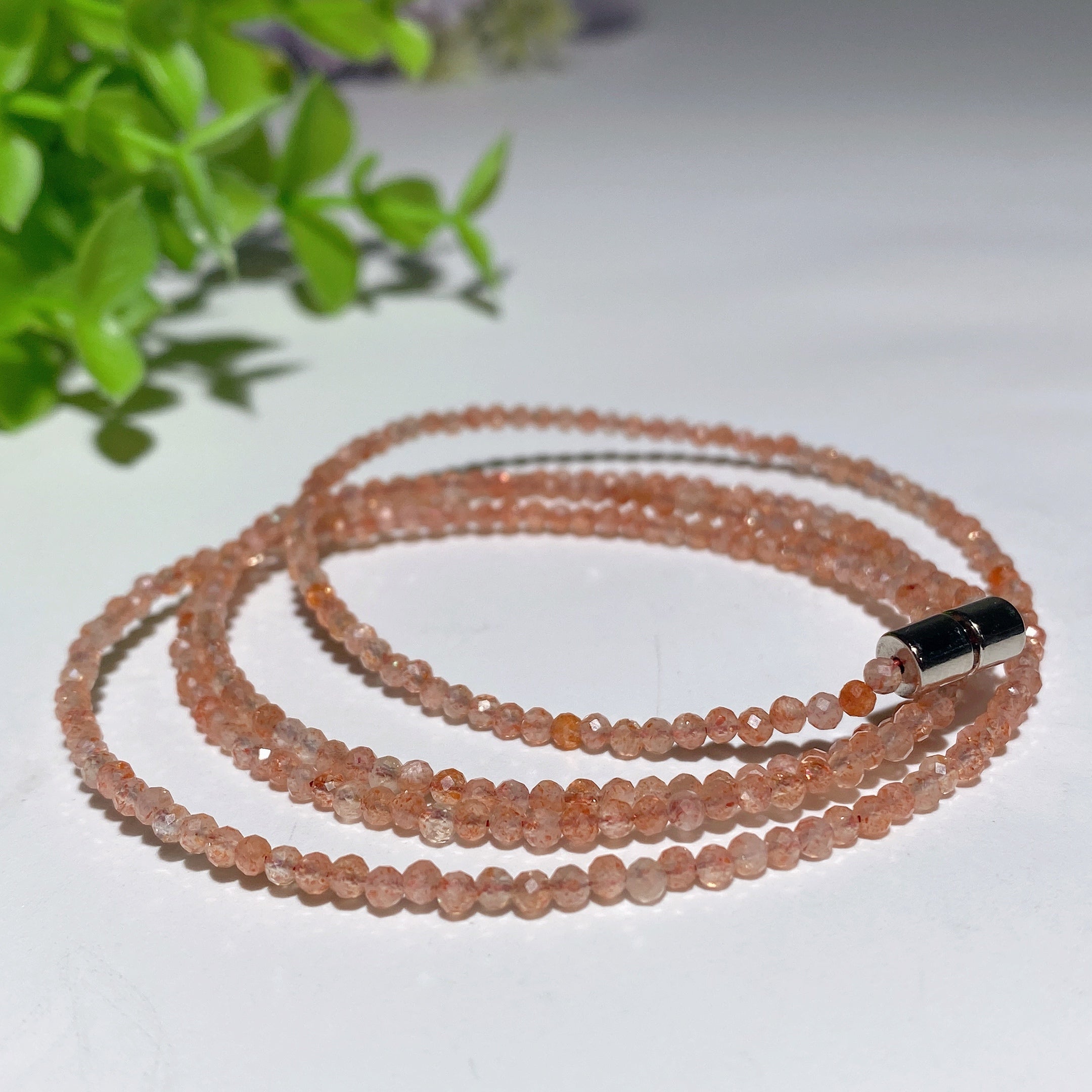 2mm Mixed Crystal Spiritual Healing Necklace Magnetic Buckle