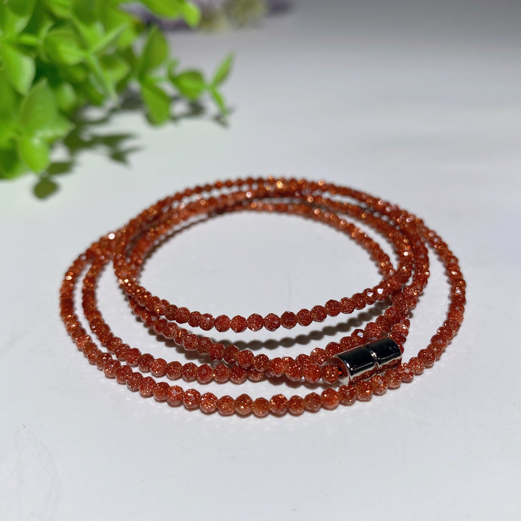 2mm Mixed Crystal Spiritual Healing Necklace Magnetic Buckle