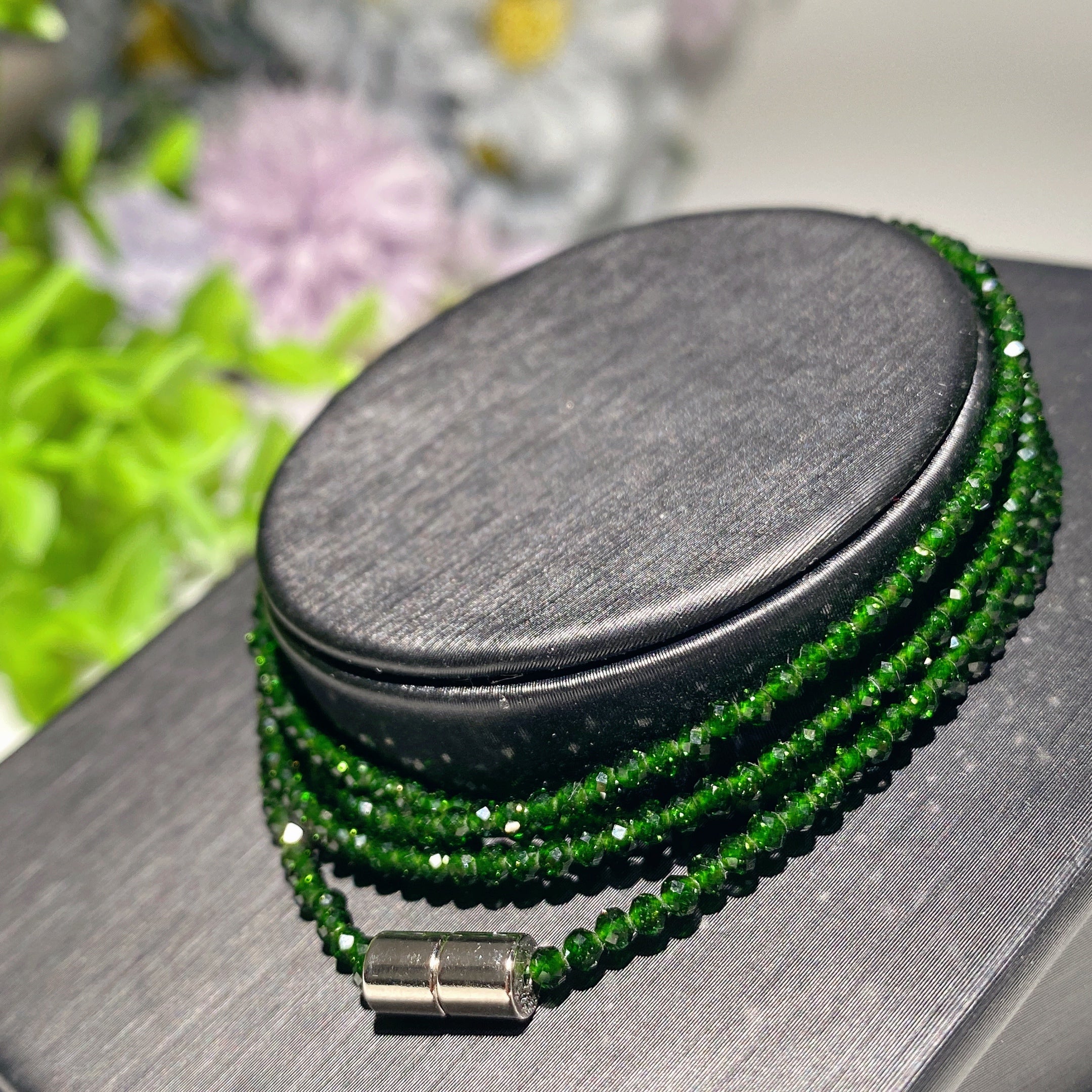 2mm Mixed Crystal Spiritual Healing Necklace Magnetic Buckle