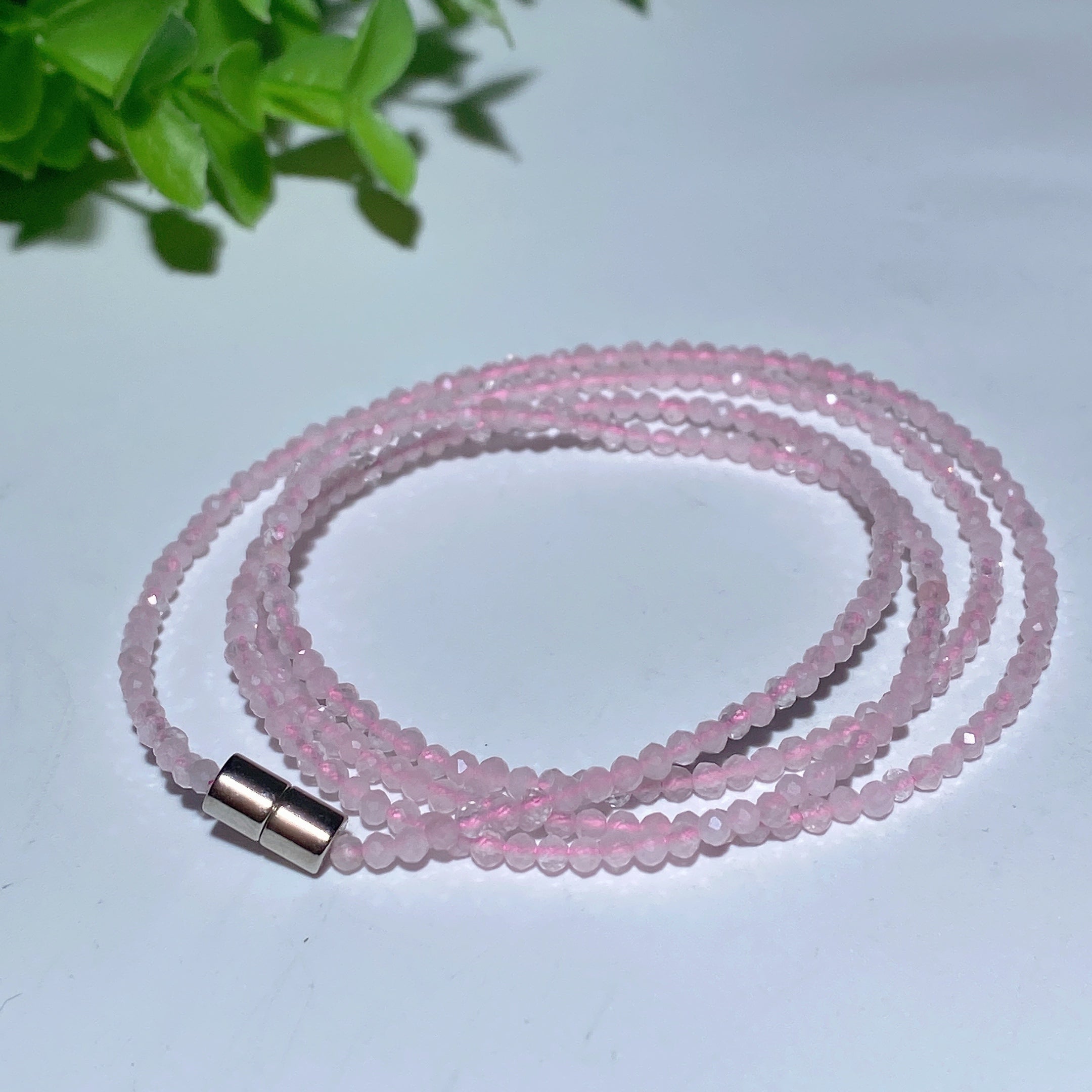 2mm Mixed Crystal Spiritual Healing Necklace Magnetic Buckle