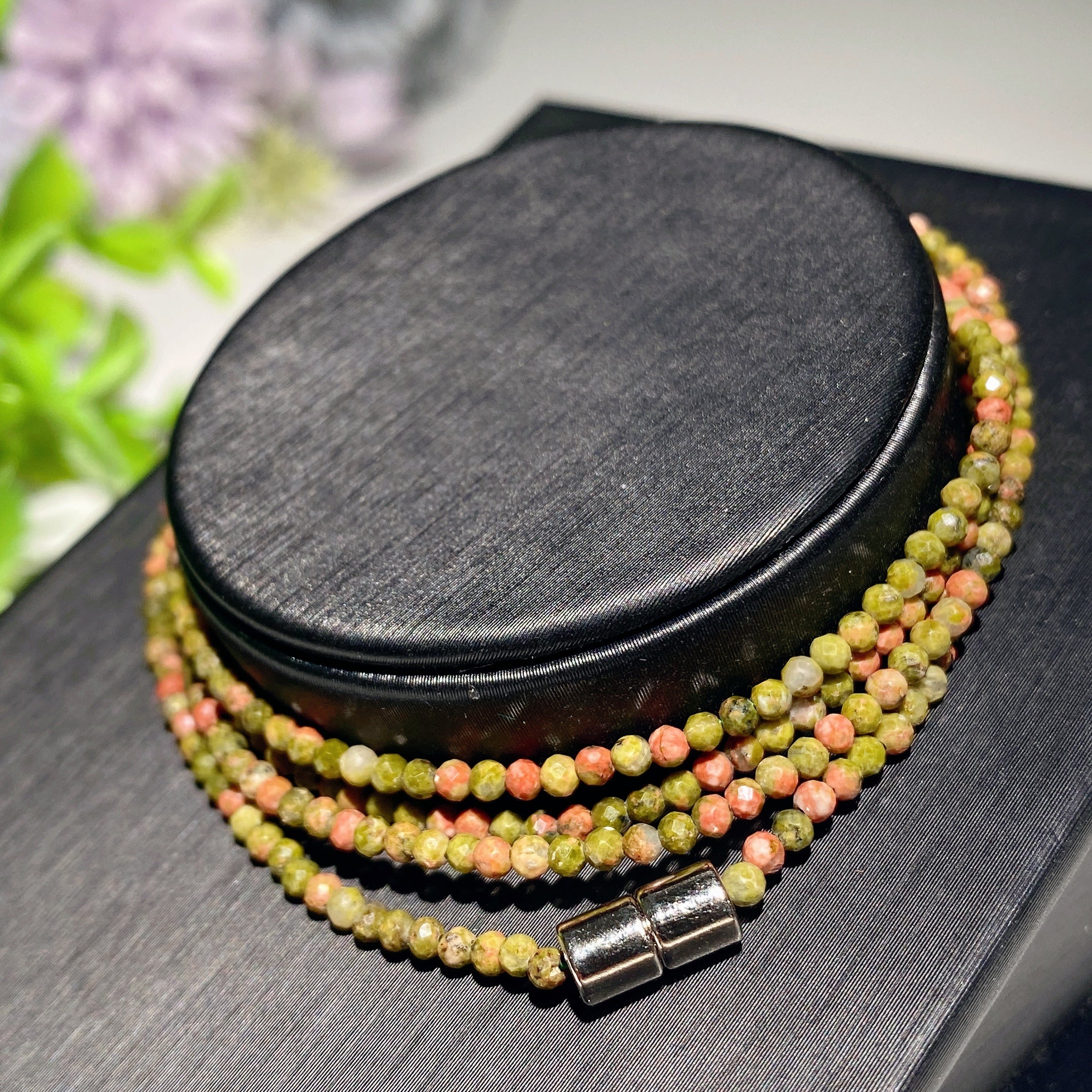 2mm Mixed Crystal Spiritual Healing Necklace Magnetic Buckle