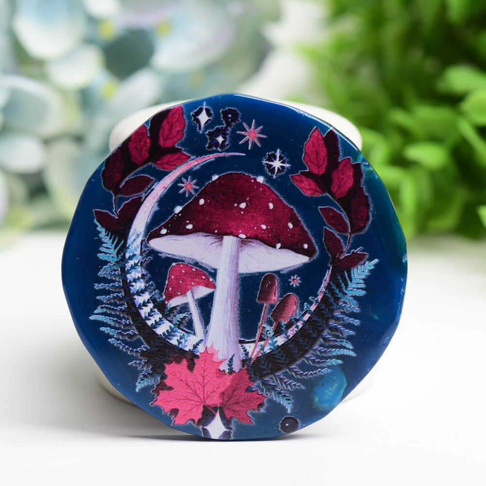 3.0-3.5 Inch Agate Crystal Slab for Healing Display