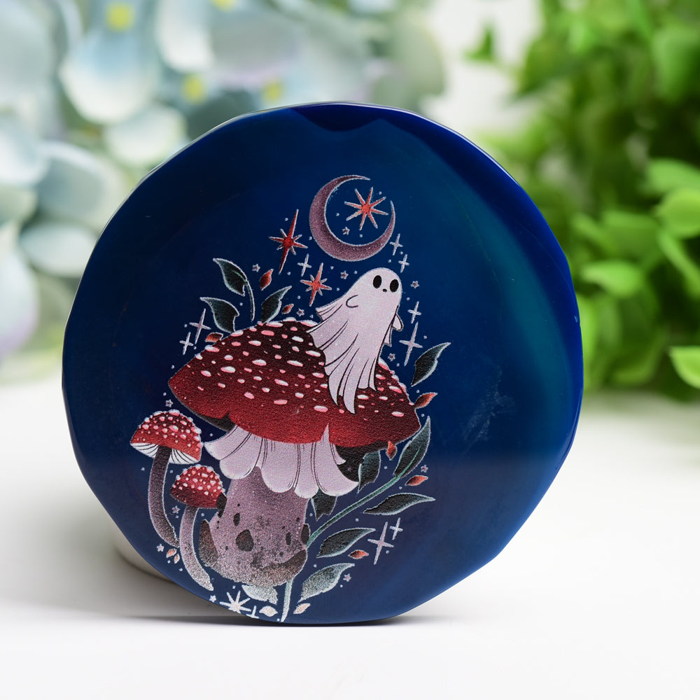 3.0-3.5 Inch Agate Crystal Slab for Healing Display