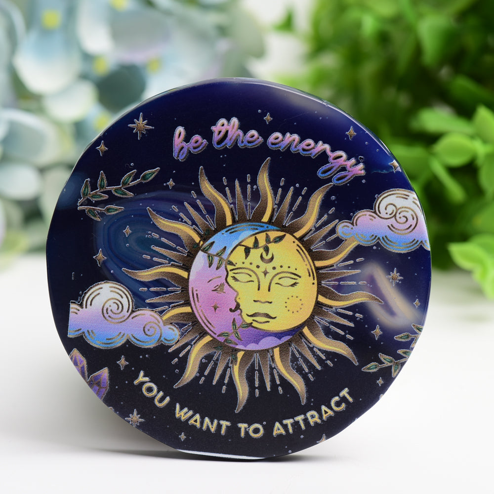 3.0-3.5 Inch Agate Crystal Slab for Healing Display