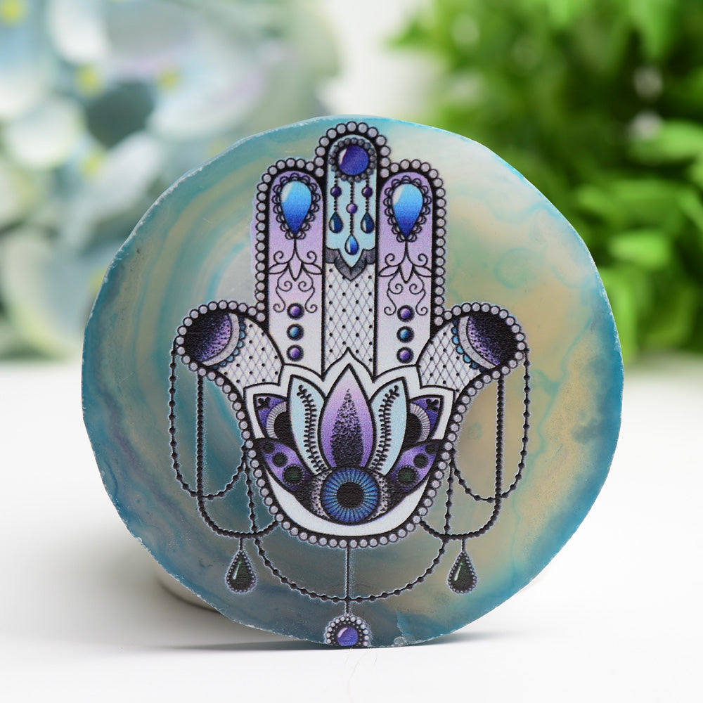 3.0-3.5 inch Agate Halloween Crystal Slab for Healing