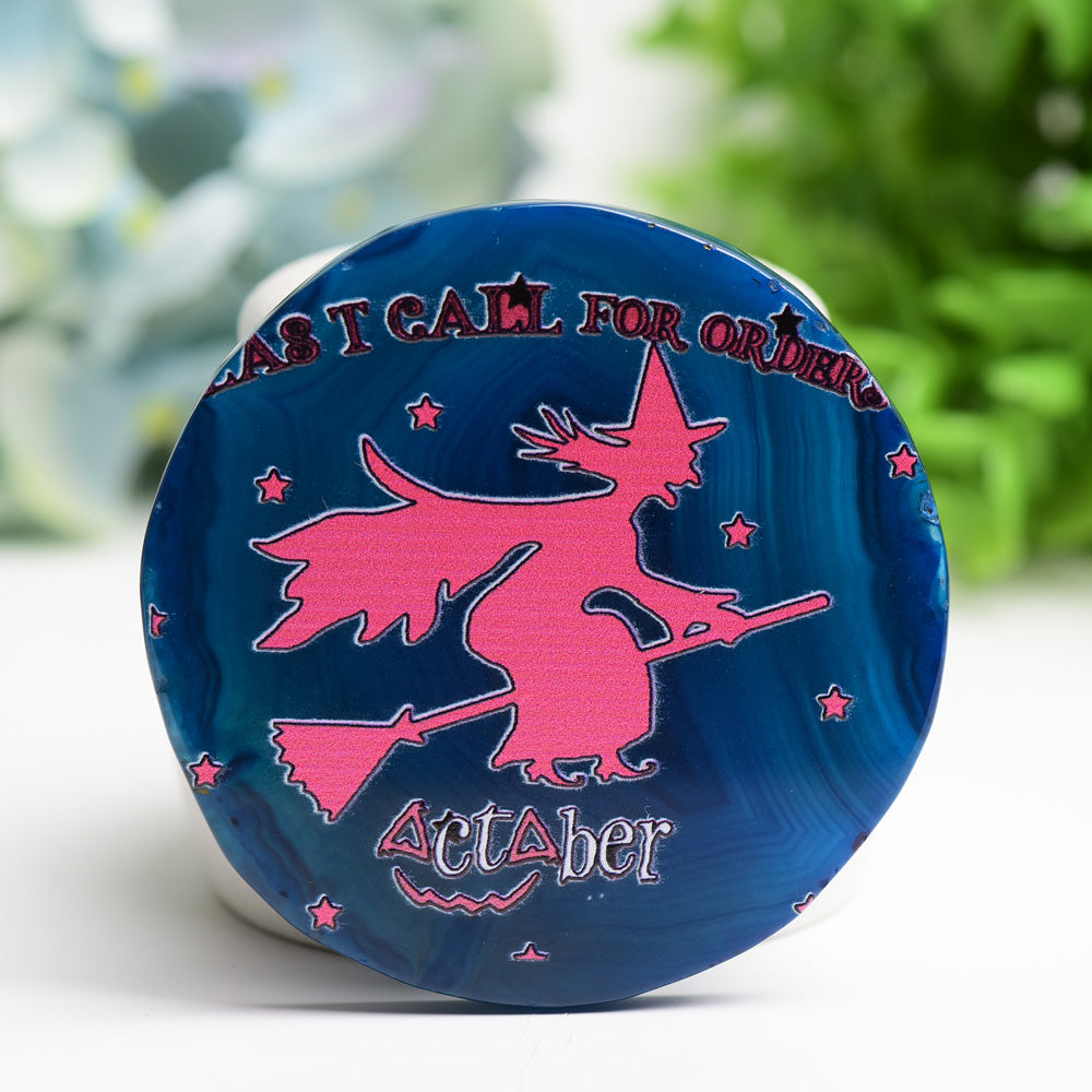 3.0-3.5 inch Agate Halloween Crystal Slab for Healing