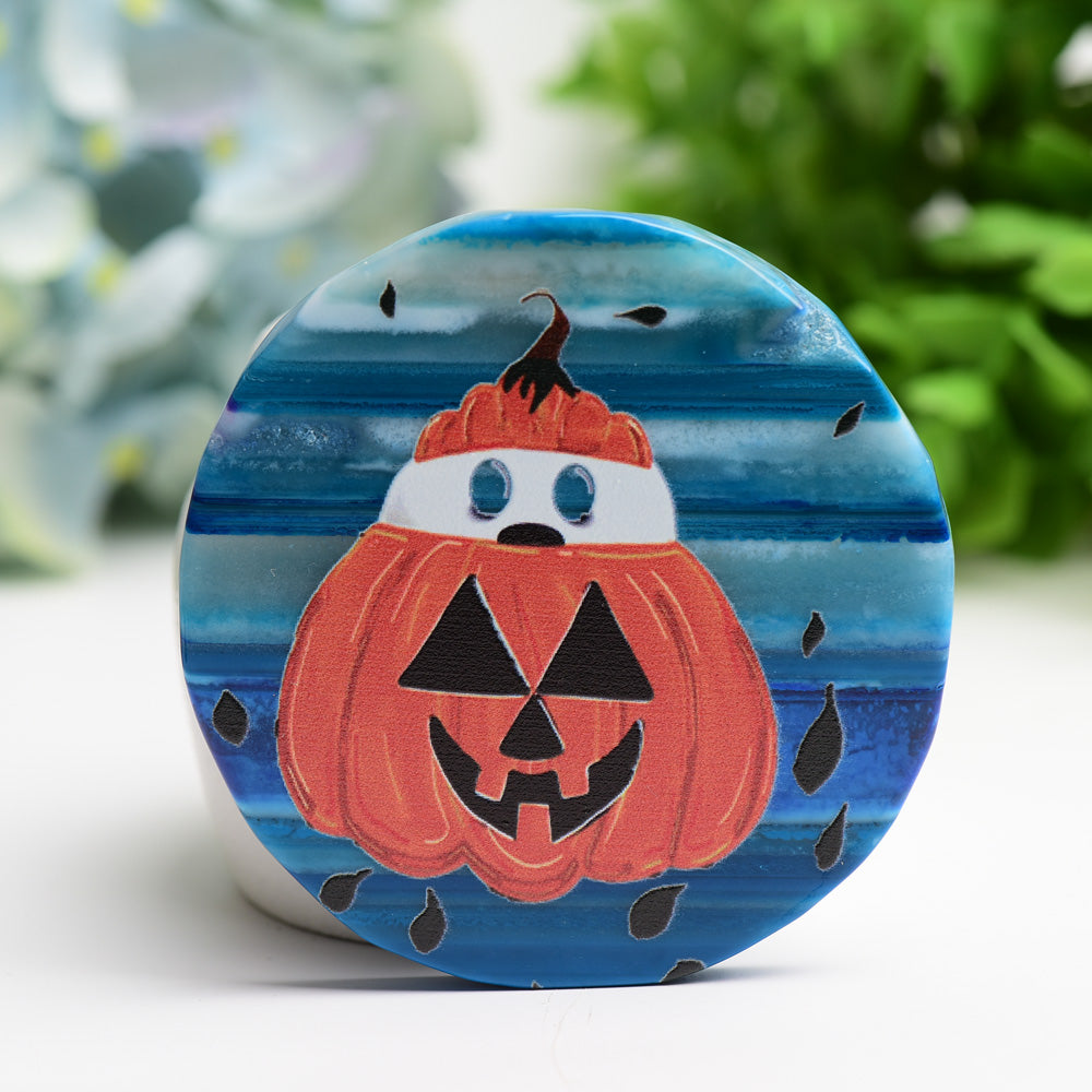 3.0-3.5 inch Agate Halloween Crystal Slab for Healing