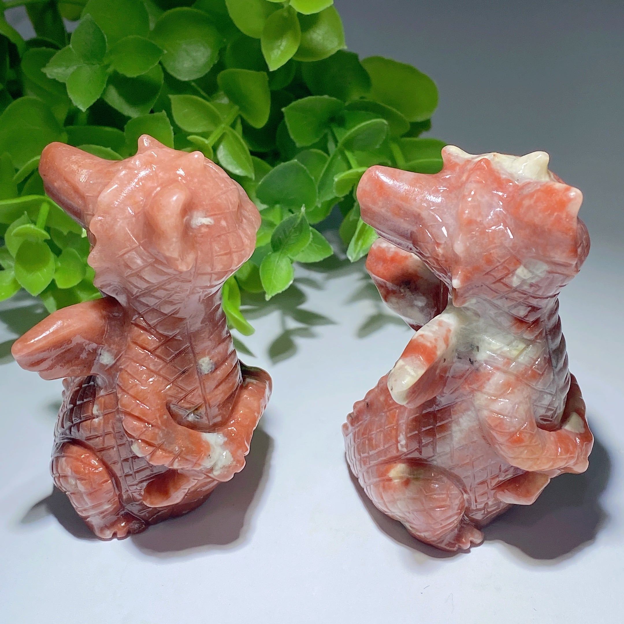 3.0 Inch Jade Dragon Carving Sculpture for Feng Shui