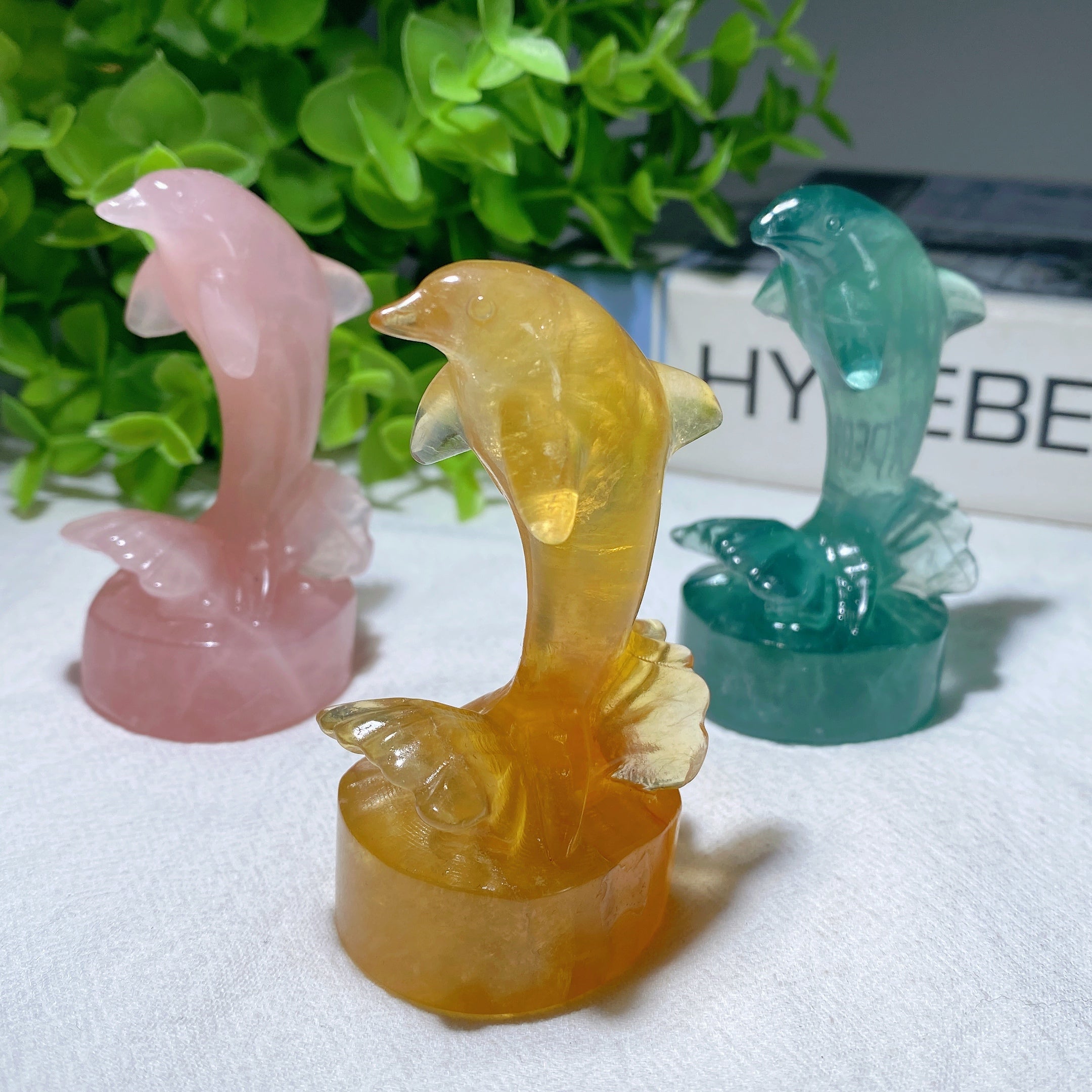 3.0 inch Mixed Crystal Dolphin Figurine for Healing
