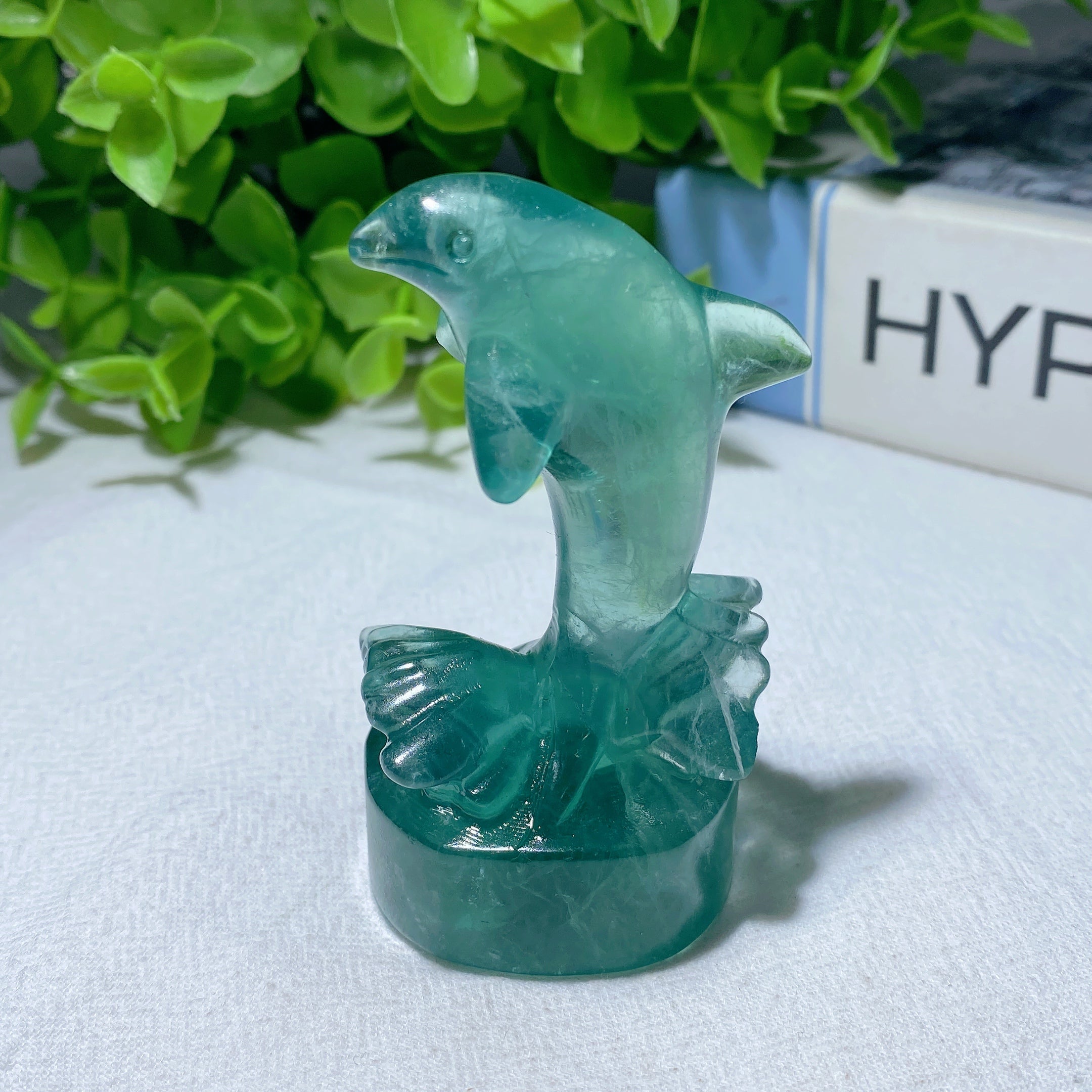 3.0 inch Mixed Crystal Dolphin Figurine for Healing