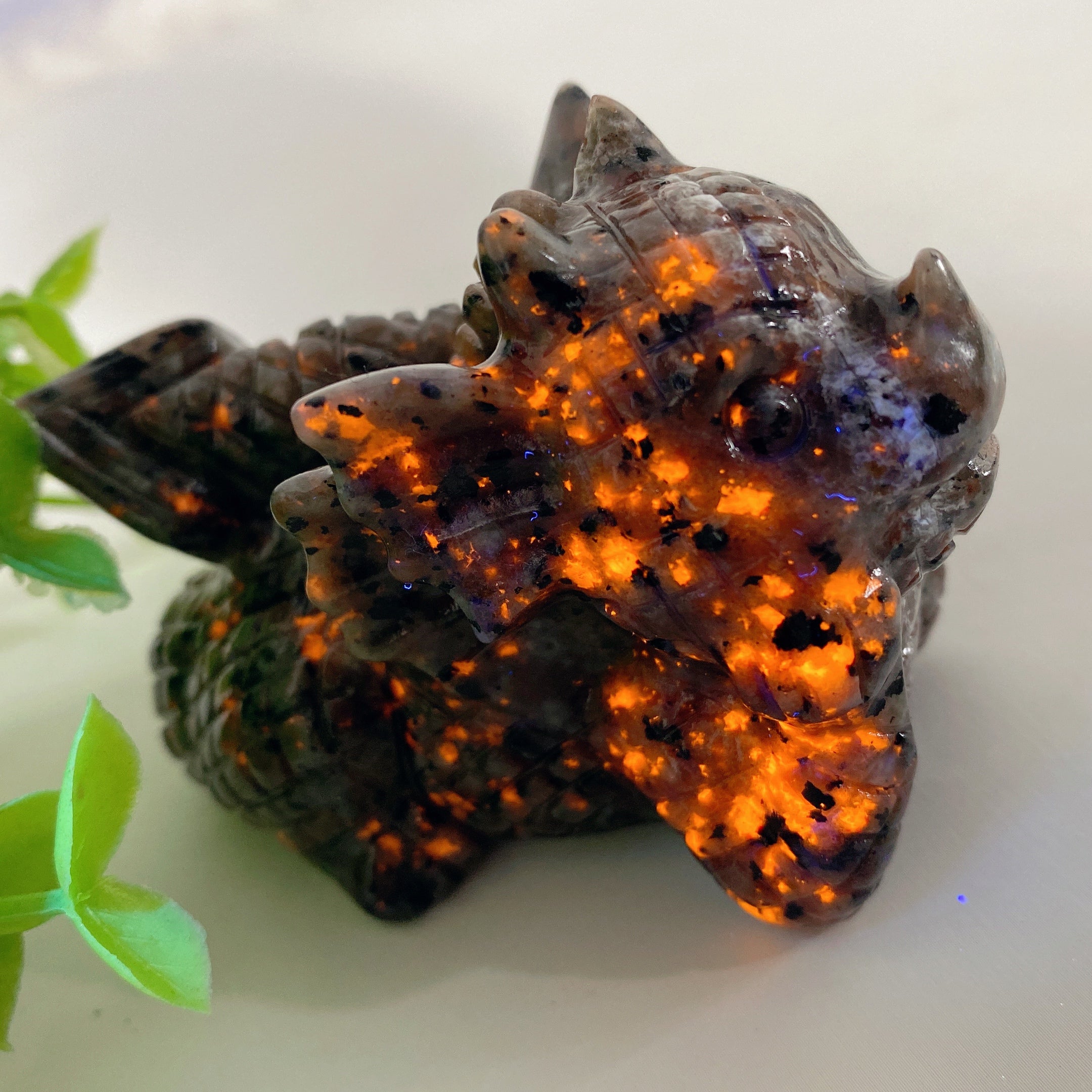 3.0 inch Mixed Crystal Dragon Carvings for Healing