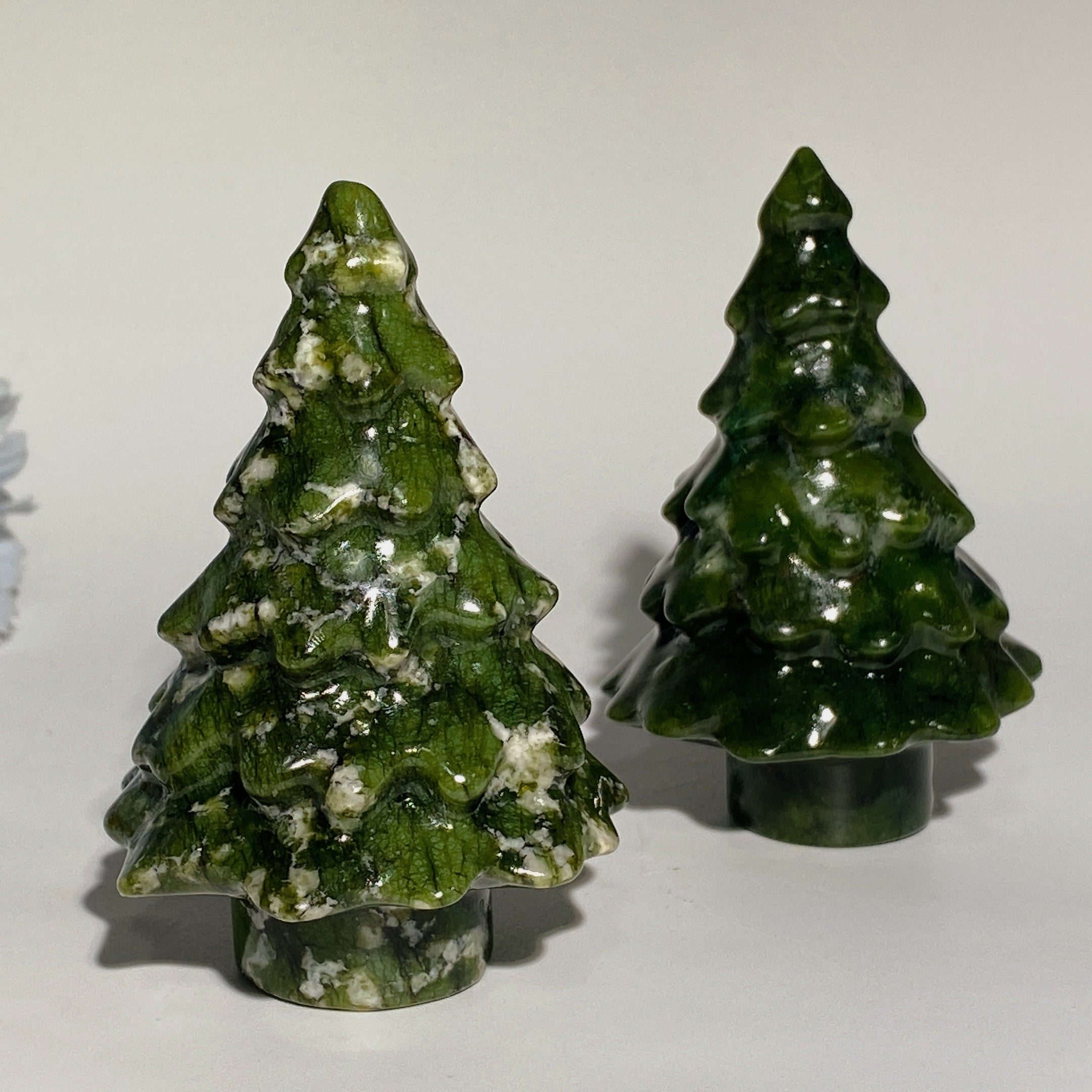 3.0 inch Serpentine Crystal Tree Carving for Healing