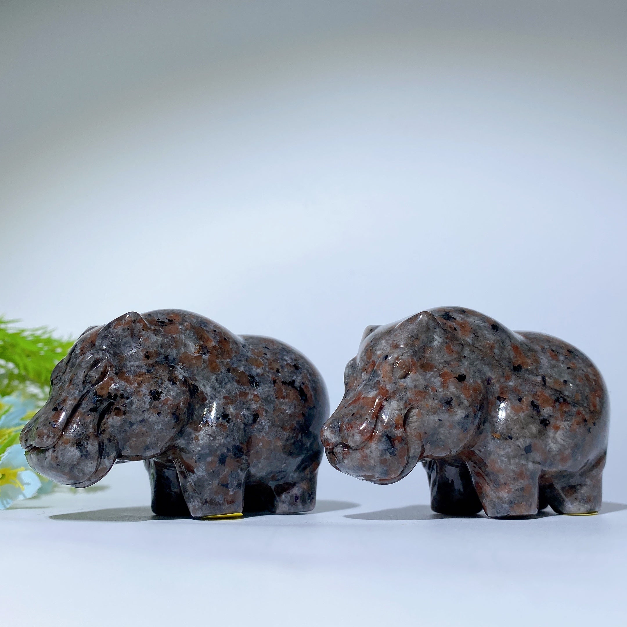 3.0 Inch UV Reactive Yooperlite Hippo Crystal Carving