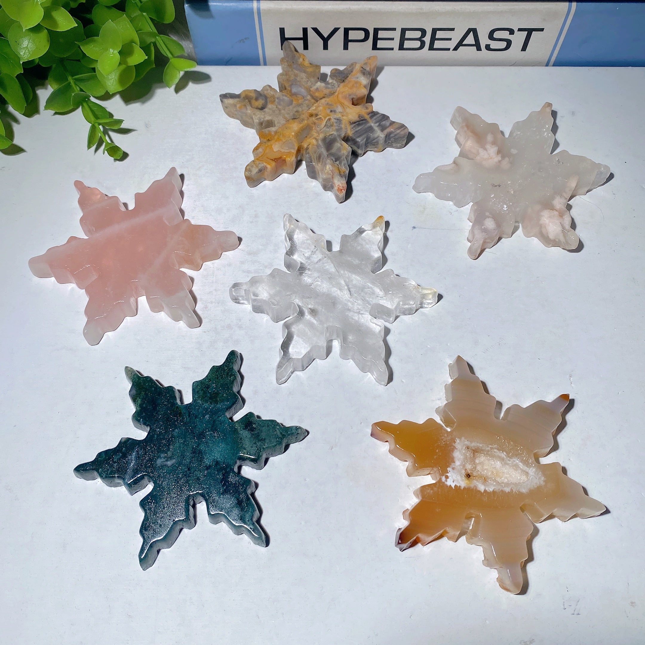 3.0" Mixed Crystal Snowflake Healing Figurines