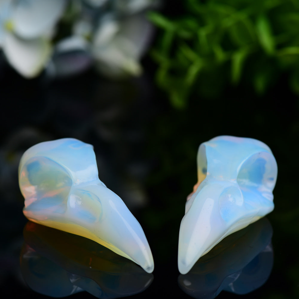 3.0" Opalite Carved Crystal Skull for Healing & Meditation