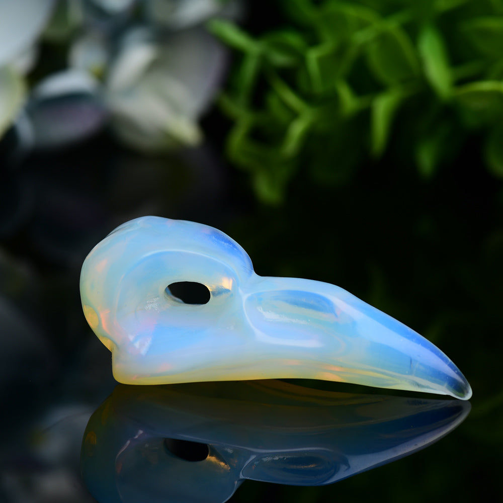 3.0" Opalite Carved Crystal Skull for Healing & Meditation